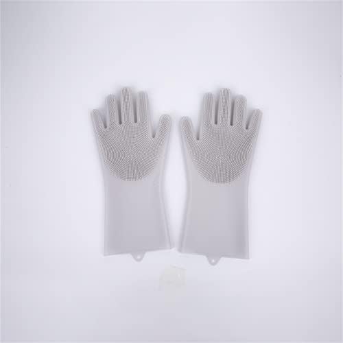 JIALIA rukavice za čišćenje posuđa za pranje posuđa silikonska gumena spužvasta rukavica za domaćinstvo čistač kuhinja čisti Alati Dropshipping kuhinja, ljubičasta