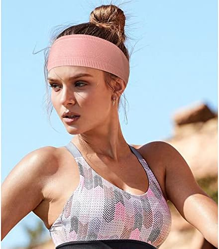 Jesries Workout Headbands za žene neklizajuće trenirke trčanje joga sportska traka za glavu elastični sportski dodatak za kosu sa vlagom sa Super upijanjem
