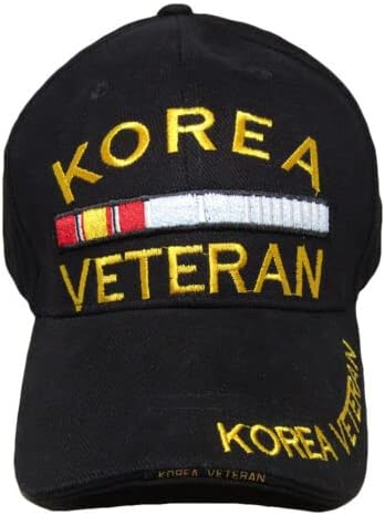 Pasati Crni Korejski Ratni Veteran Traka Za Bejzbol Kapu Vezena