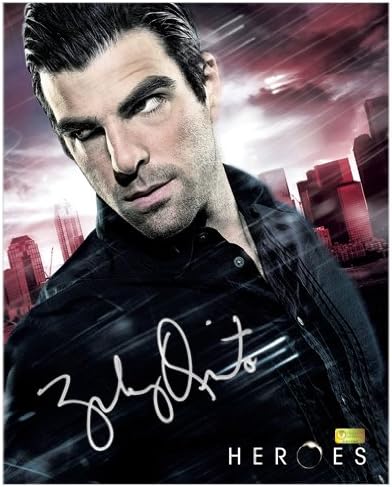 Zachary Quinto Autographing 8x10 Heroes Sylar Photo