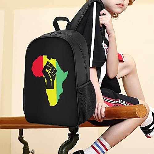 Crna stručna pesma s afro unisex ruksakom laganom dnevnom torbama modne ramena s džepovima za boce sa vodom
