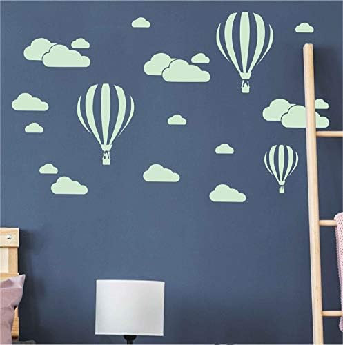 DXling Bijeli oblaci i topli zrak baloni Dječji dječji dječji sobu vinilne zidne umjetničke naljepnice za