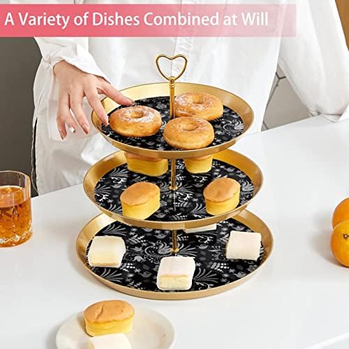 3 resied stalak za desert Cupcake Voće ploča Plastična držač za posluživanje zaslona za rođendan za vjenčanje