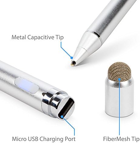 Boxwave Stylus olovkom Kompatibilan je sa Chipsee PPC-A9-70-C - AccuPoint Active Stylus, Elektronski stylus sa ultra finim vrhom za Chipsee PPC-A9-70-C - Metalno srebro