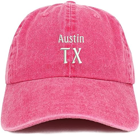 Trendi odjeća za odjeću Austin TX vezeni pigment obojen baseball kapa