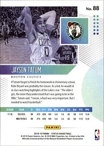 2018-19 Panini Status 88 Jayson tatum boston Celtics NBA košarkaška trgovačka kartica