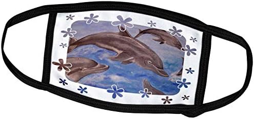 3drose Taiche - akrilna slika - delfini - mahuna razigranih Skakajućih delfina vektorske maske za lice
