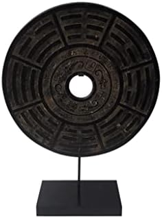 Artissance AM8080 Jade Disk sa Yin-Yang uzorak, visok 17,3 inča, smeđe vanjske statue