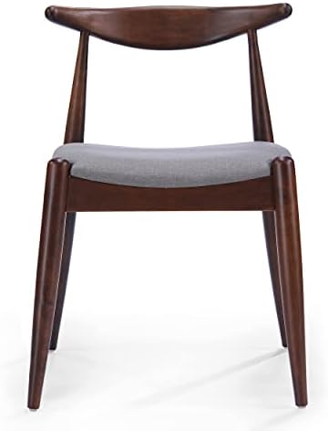 Christopher Knight Home Francie tkanina sa orahovim završnim stolicama za ručavanje, 2-Kom Set, svijetlo