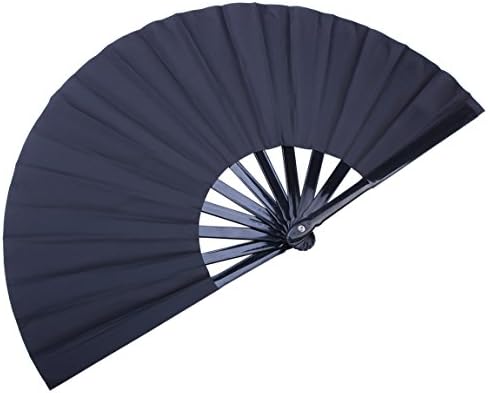 Honshen sklopivi ventilator 11.8inch crno-mali ručni ventilator kineski kung fu tai chi rukom održane sklopive