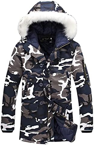 XZHDD dolje za muške jakne sa kapuljačom od pamučne pamučne pamučne kaputastog kapuljače, vanjski vjetrootrijski
