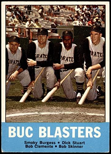 1963 TOPPS 18 BUC BLASKERS Roberto Clemente / BOB Skinner / Dicky Burgess / Dick Stuart Pittsburgh Pirates