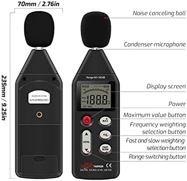KXDFDC digitalni zvuk mjerač metra mjerač zraka Audio detektor LCD displej Tester za jačinu zvuka Decibel