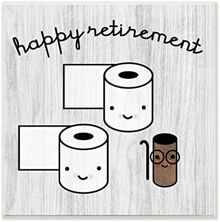 Stupell Industries Happy Penzioni uzorak za toaletni papir uzorak zrna, dizajn Daphne Polselli