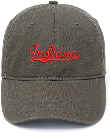 Muške bejzbol kape Indiana-u vezenom tati šeširu opran pamučni šešir