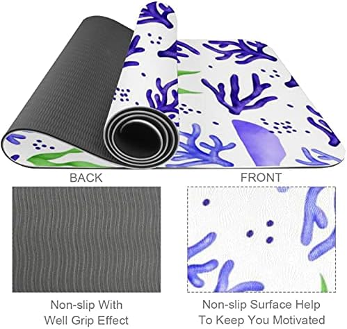 Siebzeh Coral Purple uzorak Premium Thick Yoga Mat Eco Friendly Rubber Health & amp; fitnes Non Slip Mat