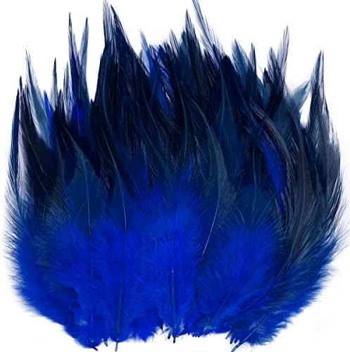 100kom Kraljevsko plavo labavo Rooster sedlo Hackle perje 5-7 inča za zanate Naušnice Nakit Izrada ukrasa