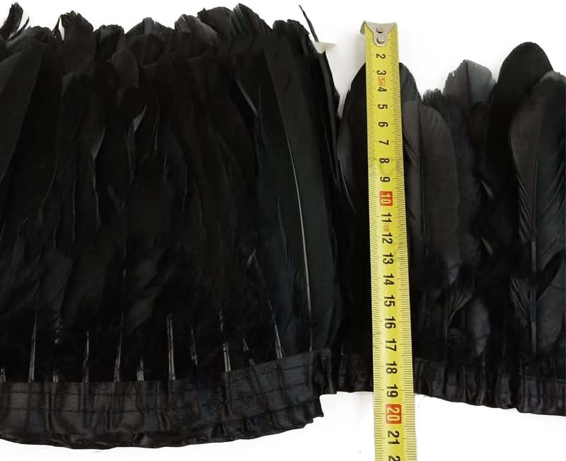 Ukrasi od gusjeg perja za DIY ukrasne projekte: obojeno perje gusaka, trake i materijal za pojas od tkanine