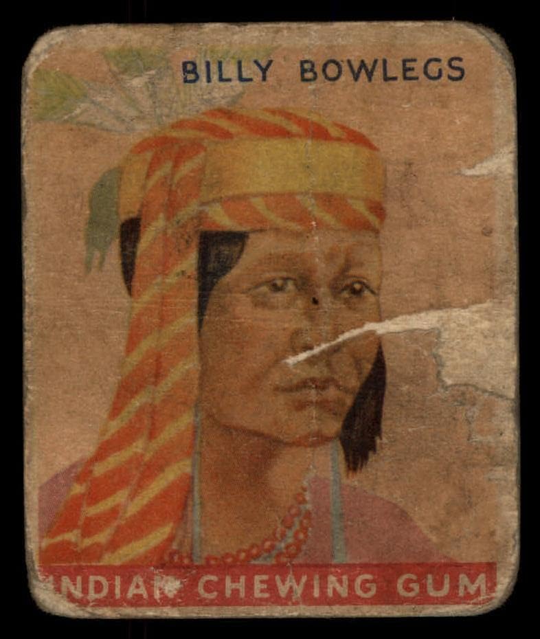 1933 Goudey indijska guma 44 Billy Bowlegs loš