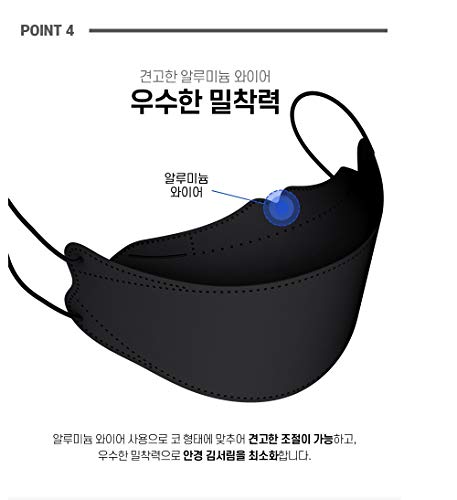 HINCINK [20 pakovanje] Kf94 maske Crna [pojedinačno upakovana] uniseks, 4-slojna maska, Trostruki stil za
