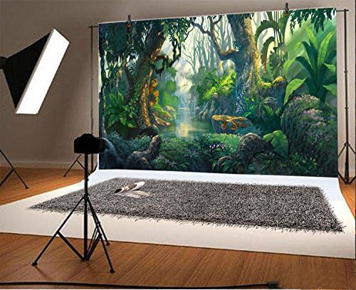 Yeele 5x3ft Fairy Tales Backdrop za fotografiju Fantasy Fairyland Tropical Horse Jungle Sunlight Cvijeće