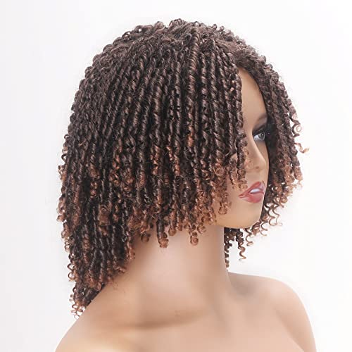 Magibrunette kratke Afro kovrčave perike za crne žene Twist Thin Type Dreadlock perika za kosu otporna na