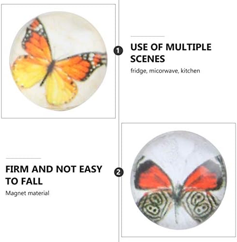 Happyyami okrugle naljepnice 100kom Kabošoni mozaične pločice 10mm ukrasni leptiri štampani stakleni kupolasti