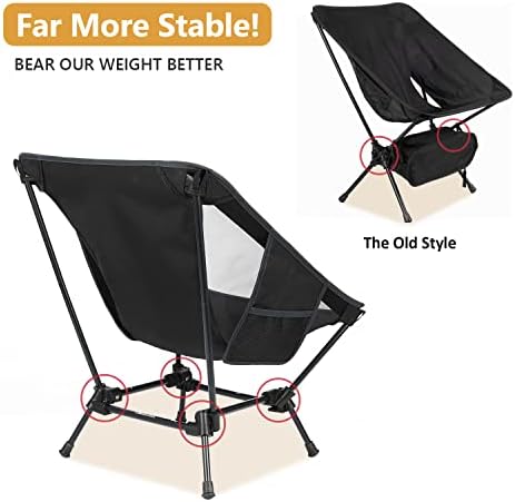Moon LENCE stolice za kampiranje, kompaktna stolica za ruksak mala sklopiva stolica za travnjak sa bočnim
