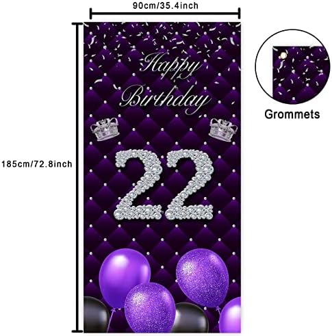 Sretan 75. rođendan ljubičasta Banner pozadina Photo Booth rekvizite baloni Srebrna kruna tema dekor za