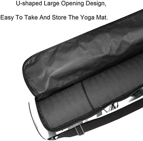 Laiyuhua Yoga Mat torba, dvostruki patentni zatvarači Yoga teretana torba za žene i muškarce-glatki patentni zatvarači, veliki otvor u obliku slova U i podesivi kaiš, odgovara većini prostirki kineske boje bambusova šljiva