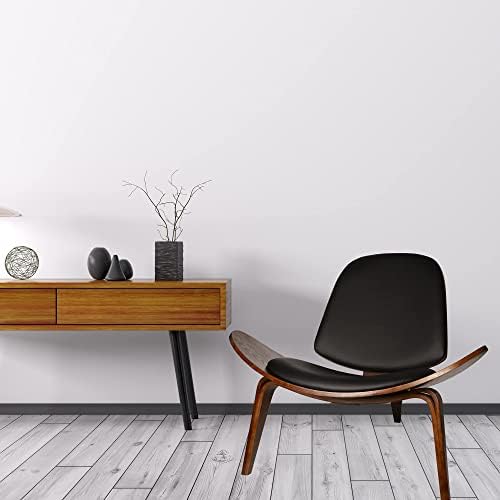 Aoparts Mid Century moderna Shell Lounge stolica, Umjetna koža, skandinavski namještaj stativ šperploča