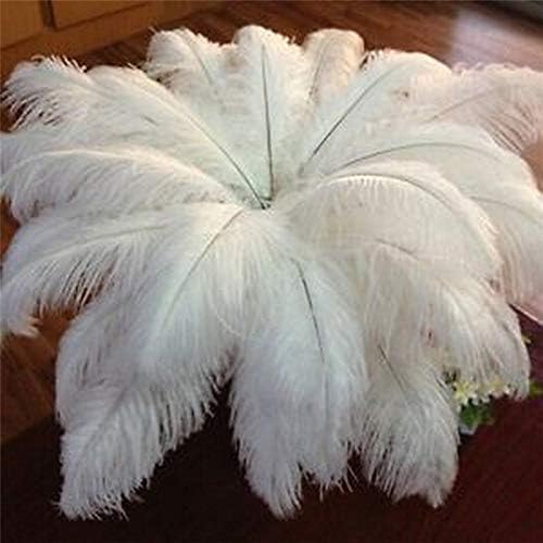 Zamihalaa-100pcs / Lot prirodno Bijelo nojevo perje za ukras 15-75cm Party vjenčani ukrasi nakit Plume pero