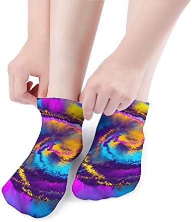 Ljubičasta i plava mramorna tekstura 5 parova čarape za gležnjeve slabo izrezane lagane prozračne čarape