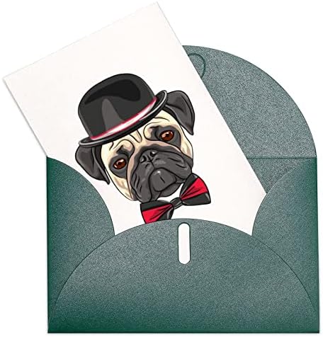 Slatka Mops pas sve prilike čestitke prazne Note kartice sa kovertama 4 X 6 rođendan simpatije Hvala