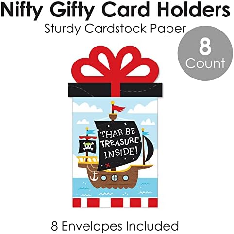 Velika tačka sreće gusarski brod avanture - novac za rođendansku zabavu lobanje i rukavi za poklon kartice