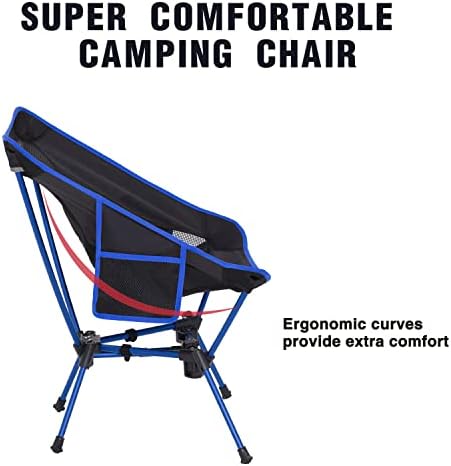 Mjesec Lence Compact stolica za kampiranje ruksačka stolica - četvrta generacija mala sklopiva stolica - prenosiva, lagana stolica za planinarenje planinarenje, plaže