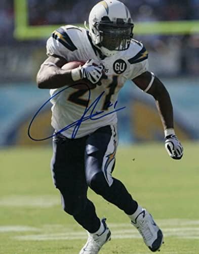 Ladainian Tomlinson potpisan Autogram 11x14 fotografija - punjači Legenda, fudbal MVP - AUTOGREM NFL fotografije