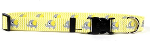 Dizajn žutog psa Žuti Slonovi pseći ovratnik sa oznakom-A-dugim sistemom ID oznaka-mali-3/4 i odgovara vratu