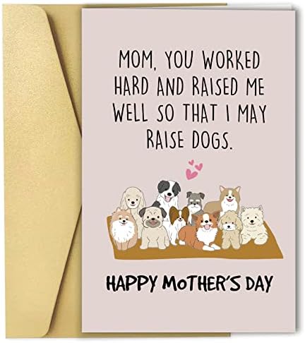 Spercy Funny pas majke dan kartica, Urnebesna Majčin dan kartica za psa mama, majke dan poklon za vlasnika