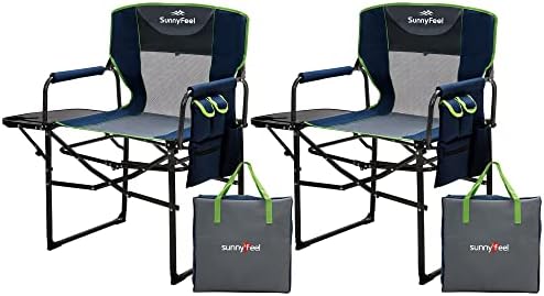 SUNNYFEEL predimenzionirana stolica za kampiranje, prijenosne sklopive stolice za travnjake za odrasle teške