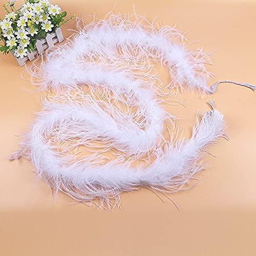 2yards White Plume nojevo perje Boa Odjeća Craft DIY pero Plumas prirodna svadbena zabava Božićna dekoracija - Zamihalaa