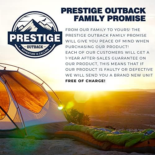 Prestige Outback Sklopava stolica sa ruksakom i jastukom - jaka i čvrsta stolica za uvlačenje za kampovanje,
